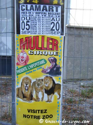 Hauts de Seine : le cirque Muller à Clamart du 05 au 20 septembre
