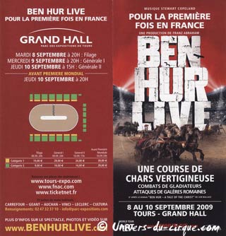 Ben Hur Live à Tours du 08 au 10 septembre 2009