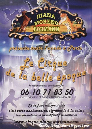 Cirque Diana Moreno - Bormann à Paris: le spectacle continue!