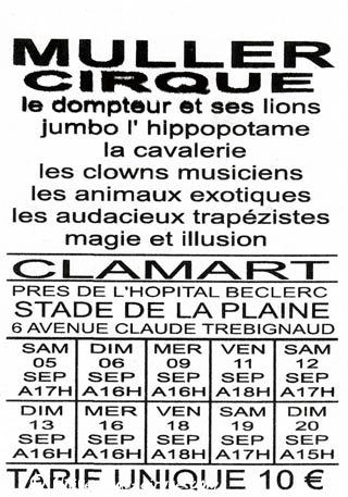 Le séjour du cirque Muller à Clamart se poursuit jusqu'au 20 septembre
