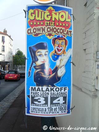Hauts de Seine: Guignol et le clown Chocolat à Malakoff les 03 et 04 octobre 2009