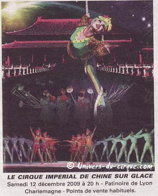 Tournée française du cirque impérial de Chine sur glace du 11 novembre au 23 décembre 2009