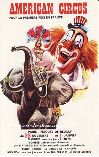 Trentième anniversaire de la première tournée en France de l'American Circus Togni (01)