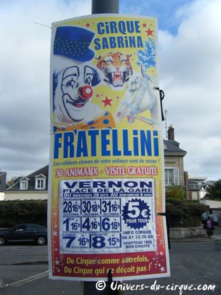 Eure: le séjour 2009 du cirque Sabrina Fratellini à Vernon