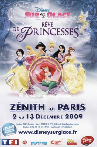 Disney sur glace au Zénith de Paris du 02 au 13 décembre 2009