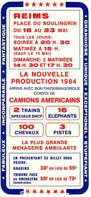 Trentième anniversaire de la première tournée en France de l'American Circus Togni (05)