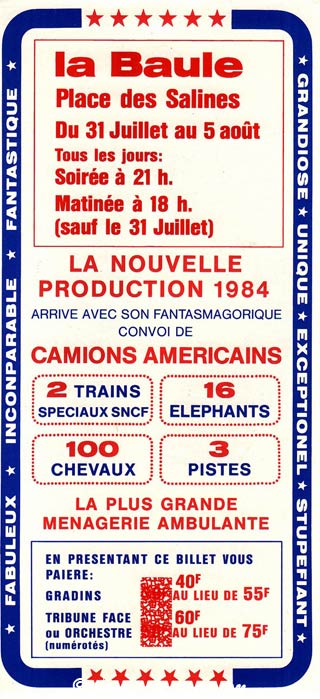 Trentième anniversaire de la première tournée en France de l'American Circus Togni (05)