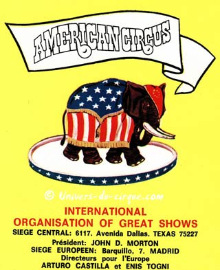 Trentième anniversaire de la première tournée en France de l'American Circus Togni (07)