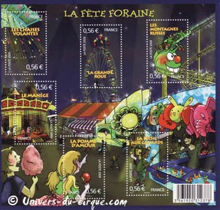 Nouveauté philatélique des postes françaises: la fête foraine