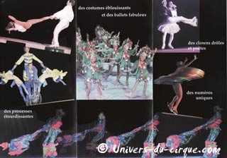 Le dépliant publicitaire de la tournée française du cirque de Moscou sur glace