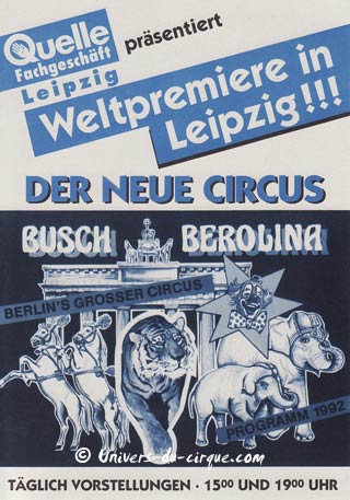 les cirques d'Allemagne de l'Est (08): le Zirkus Busch-Berolina (suite)