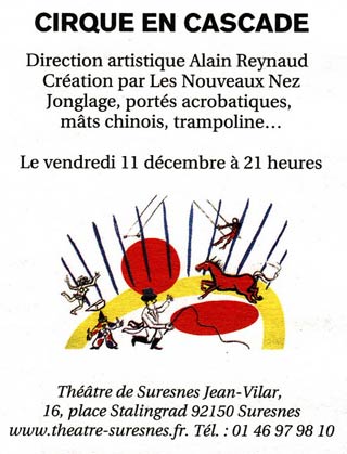 Hauts-de-Seine: les Nouveaux Nez au Thétre de Suresnes le 11 décembre 2009