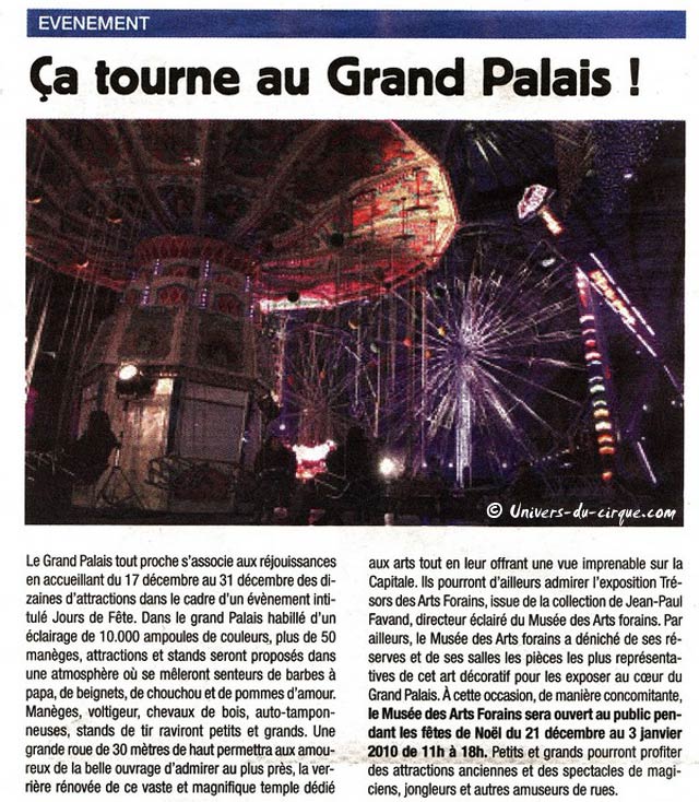 Paris: Jours de Fête au Grand Palais du 17 au 31 décembre 2009