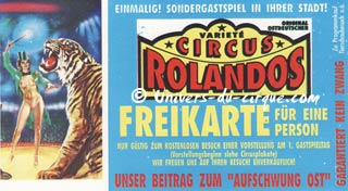 Les cirques d'Allemagne de l'Est (18): le Zirkus Rolandos