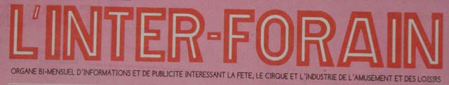 Revue: sommaire de l'Inter-Forain de la première quinzaine de décembre