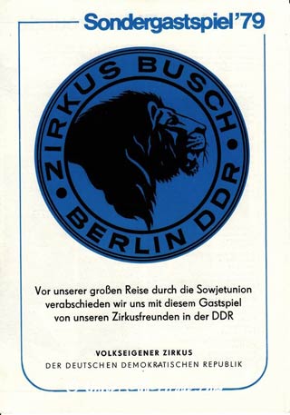 Les cirques d'Allemagne de l'Est (25): petit supplément de programme(s) pour les collectionneurs (suite et fin)