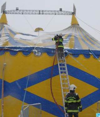 Valenciennes: à cause de la neige, la représentation du Cirque de Nol annulée hier matin