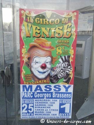 Rétrospective des affiches des cirques français en 2009 (09): le Cirque de Venise