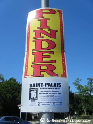 Rétrospective des affiches des cirques français en 2009 (20): le cirque Pinder