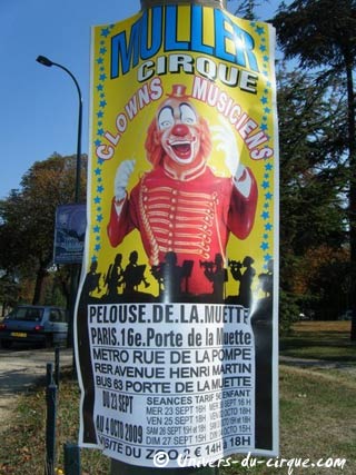 Rétrospective des affiches des cirques français en 2009 (22): le cirque Muller