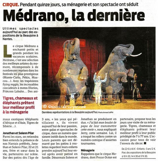 Loire-Atlantique: joli succès du cirque Medrano à Nantes