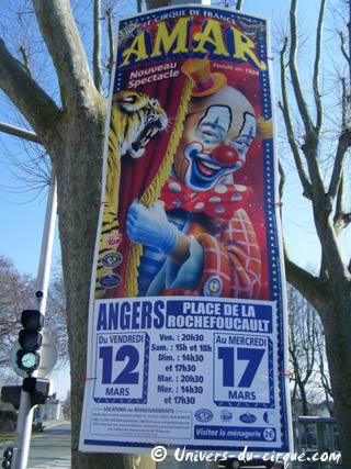 Maine-et-Loire: le cirque Amar arrive à Angers