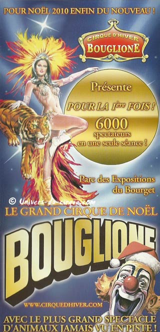 Le grand cirque de Nol Bouglione au Bourget du 27 novembre au 12 décembre 2010
