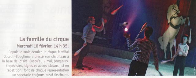 Yvelines: le cirque Joseph Bouglione dans la presse de Saint-Quentin-en-Yvelines