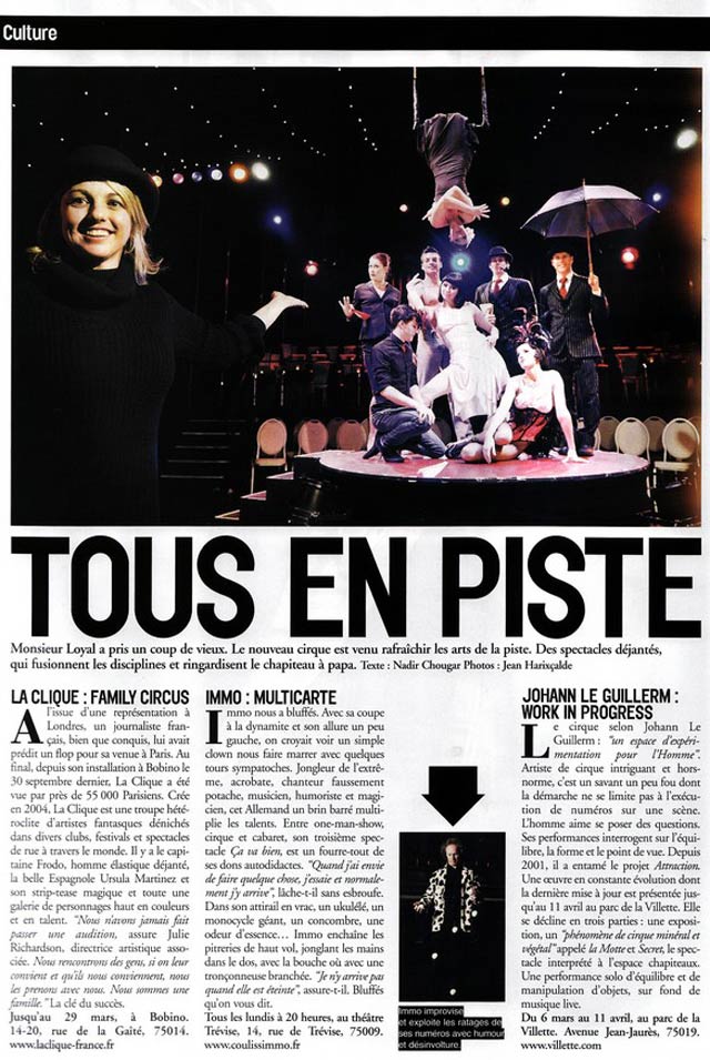 Le nouveau cirque dans le magazine 