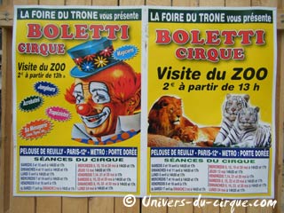 Paris: le cirque Boletti à la Foire du Trône du 03 avril au 30 mai 2010