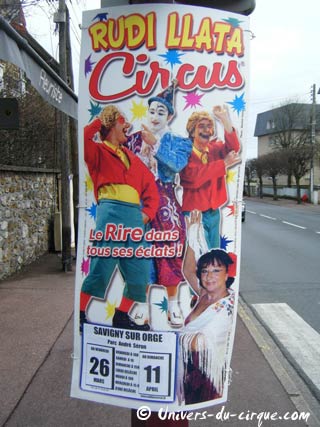 Le matériel publicitaire du Rudi Llata Circus