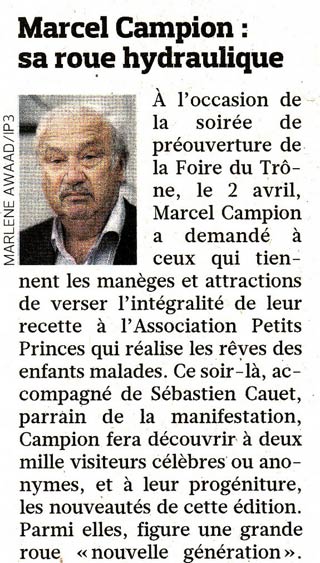 Revue de presse: Marcel Campion dans Le Figaro