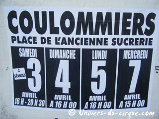 Seine-et-Marne: le cirque Willie Zavatta à Coulommiers jusqu'au 07 avril 2010