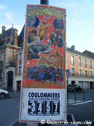 Seine-et-Marne: le cirque Willie Zavatta à Coulommiers jusqu'au 07 avril 2010