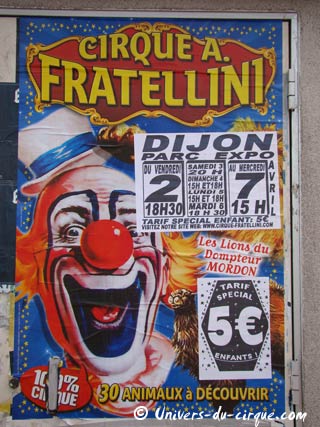 Côte d'Or: le cirque A. Fratellini à Dijon du 