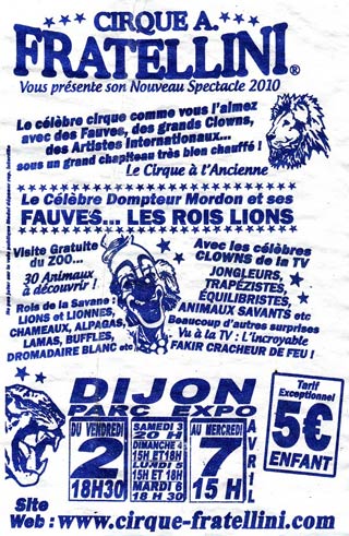 Côte d'Or: le cirque A. Fratellini à Dijon du 