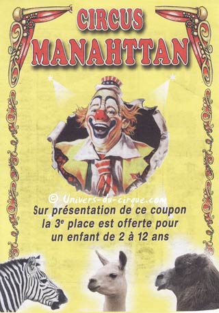 Le nouveau flyer 2010 du Circus Manahttan