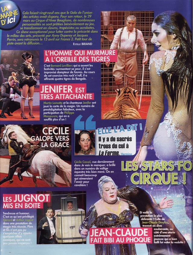 Revue de presse: le 49 Gala de l'Union des Artistes dans Ici Paris