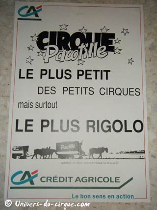 Le site Internet du cirque Pacotille