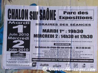 Bourgogne: le cirque Pinder à Chalon sur Saône en images