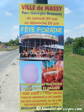 Essonne: fête foraine de Massy du 29 mai au 20 juin 2010