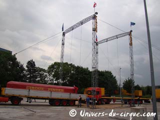 Bourgogne: le démontage du cirque Pinder à Dijon ce dimanche 06 juin 2010