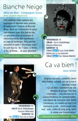 Hauts-de-Seine: artistes circassiens à la Fête des Petits Pois de Clamart les 11 et 12 juin 2010