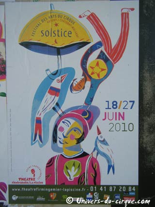 L'affichage du festival des arts du cirque 