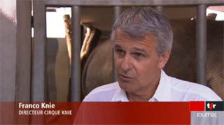 Suisse: Sabu, l'éléphante du cirque Knie sur la TSR