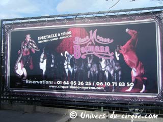L'un des sites Internet du cirque Diana Moreno-Bormann entièrement relooké