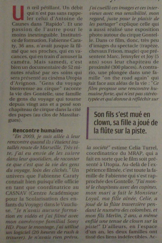Le petit cirque sur grand écran