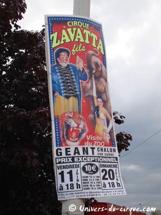 Le cirque Zavatta fils à Chalon sur Saone jusqu'au dimanche 20 juin 2010
