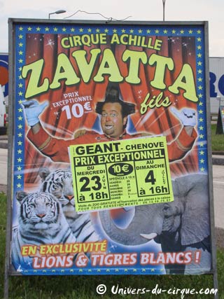 Le cirque Zavatta fils à Chenove du 23 juin au 04 juillet 2010