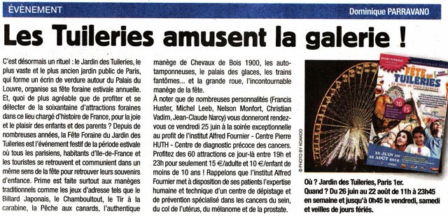 Fête des Tuileries à Paris à partir du 25 juin 2010